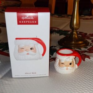 Hallmark Keepsake Ornament 2025 Santa Jolly Mug vip gift new limited edition